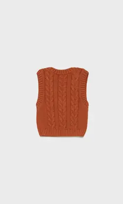 تاپ بافت زنانه شتری استرادیواریوس