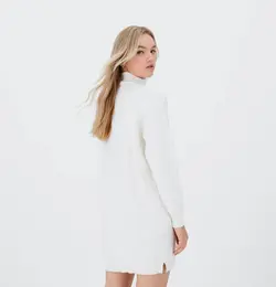 پیراهن بافت زنانه سفید تیره استرادیواریوس