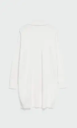 پیراهن بافت زنانه سفید تیره استرادیواریوس