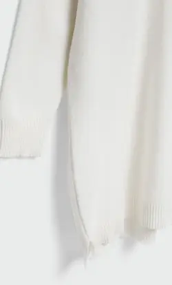 پیراهن بافت زنانه سفید تیره استرادیواریوس