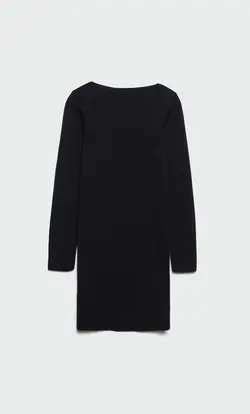 پیراهن بافت زنانه مشکی استرادیواریوس