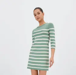 پیراهن بافت زنانه سبز استرادیواریوس