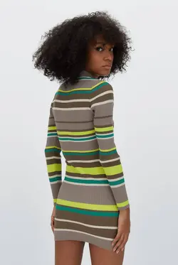 پیراهن بافت زنانه بژ استرادیواریوس