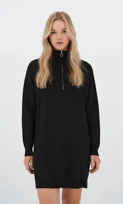 پیراهن بافت زنانه مشکی استرادیواریوس