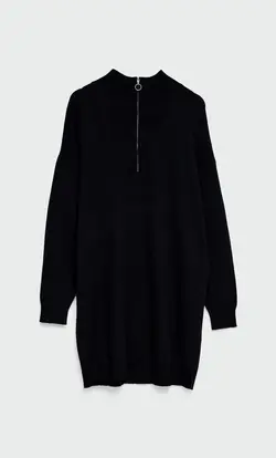 پیراهن بافت زنانه مشکی استرادیواریوس