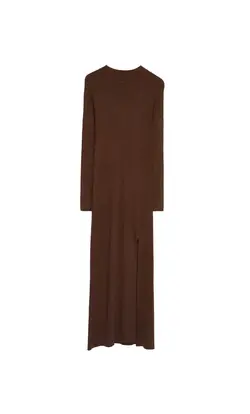 پیراهن بافت زنانه قهوه ای استرادیواریوس