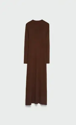 پیراهن بافت زنانه قهوه ای استرادیواریوس