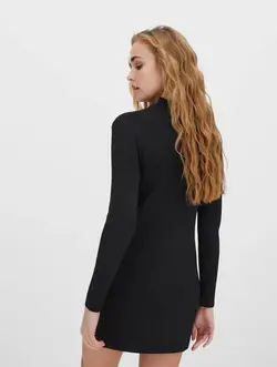 پیراهن بافت زنانه مشکی استرادیواریوس