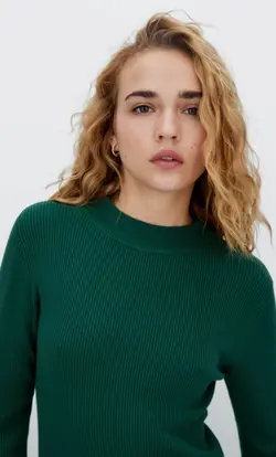 پیراهن بافت زنانه سبز تیره استرادیواریوس