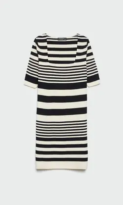 پیراهن بافت زنانه مشکی استرادیواریوس