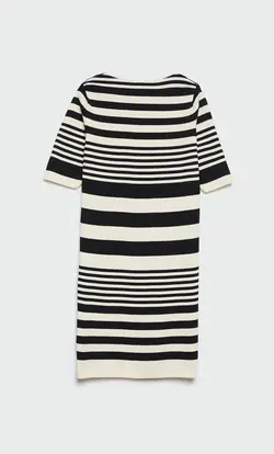 پیراهن بافت زنانه مشکی استرادیواریوس