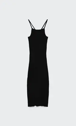 پیراهن بافت زنانه مشکی استرادیواریوس