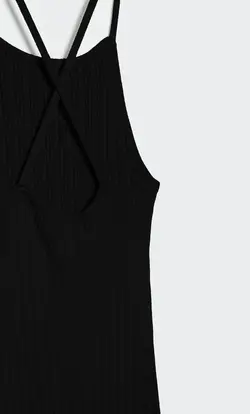 پیراهن بافت زنانه مشکی استرادیواریوس