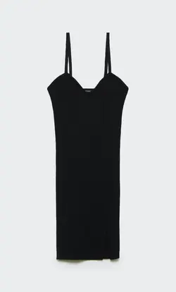 پیراهن بافت زنانه مشکی استرادیواریوس