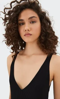 پیراهن بافت زنانه مشکی استرادیواریوس