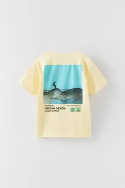 تی شرت پسرانه زرد زارا