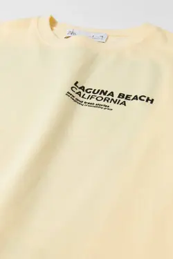 تی شرت پسرانه زرد زارا