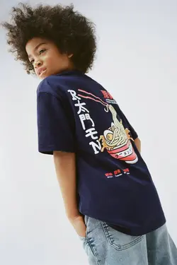 تی شرت پسرانه آبی زارا