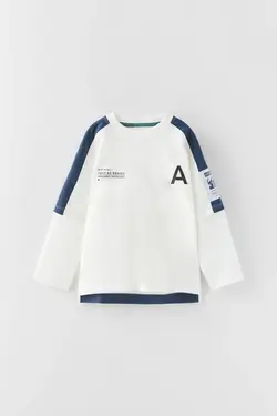 تی شرت پسرانه سفید زارا