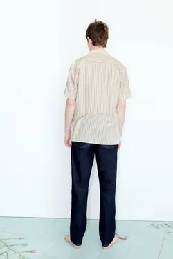 پیراهن آستین کوتاه مردانه بژ زارا