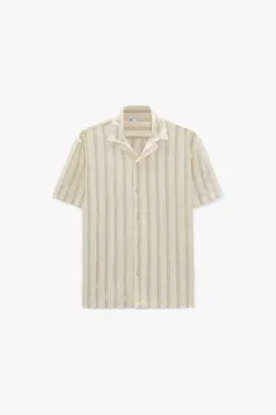 پیراهن آستین کوتاه مردانه بژ زارا