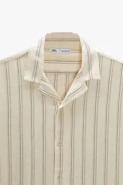 پیراهن آستین کوتاه مردانه بژ زارا