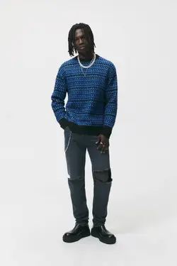 پلیور مردانه آبی زارا