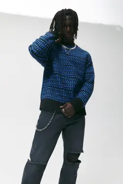 پلیور مردانه آبی زارا