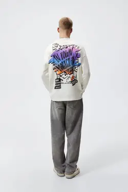 پلیور مردانه سفید زارا