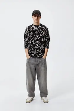 پلیور مردانه مشکی زارا