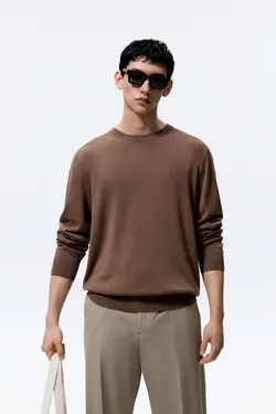 پلیور مردانه بژ زارا