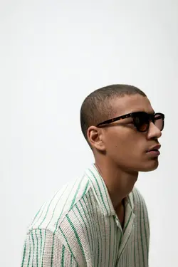 پیراهن آستین کوتاه مردانه سبز زارا