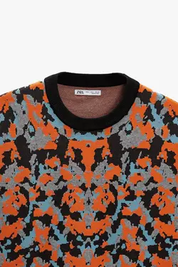 پلیور مردانه نارنجی زارا