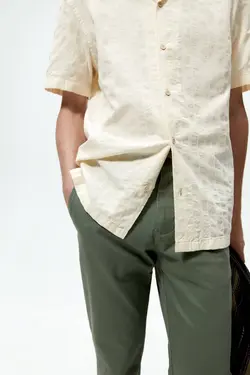 شلوار کتان مردانه سبز زارا