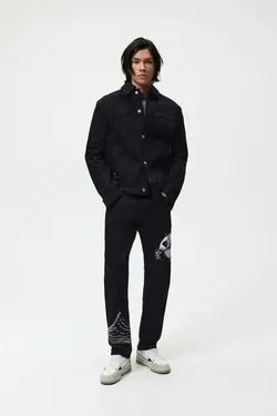 شلوار جین ریلکس فیت مردانه مشکی زارا