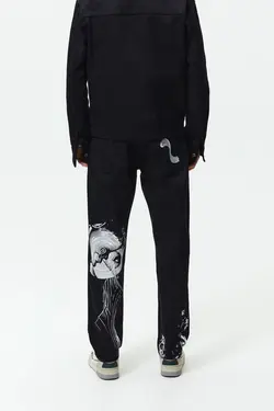 شلوار جین ریلکس فیت مردانه مشکی زارا