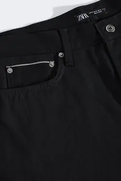 شلوار جین ریلکس فیت مردانه مشکی زارا