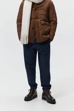 شلوار کتان مردانه سرمه ای زارا