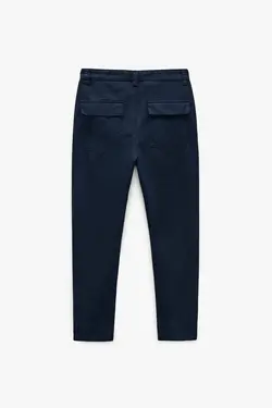 شلوار کتان مردانه سرمه ای زارا