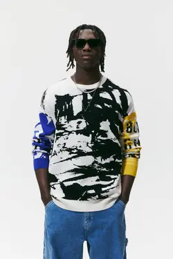 پلیور مردانه سفید زارا