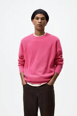 پلیور مردانه صورتی زارا