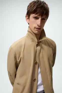 بارانی مردانه بژ زارا