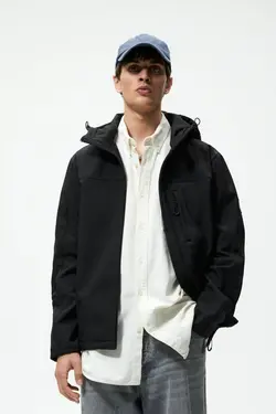 کاپشن خلبانی مردانه مشکی زارا