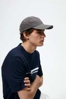 تی شرت آستین کوتاه مردانه سرمه ای زارا