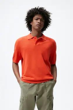 پولوشرت مردانه نارنجی زارا