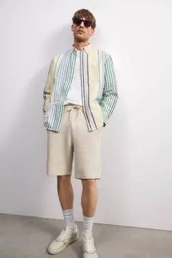 شلوارک مردانه بژ زارا