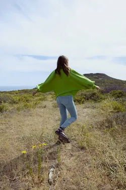شلوار جین جذب زنانه آبی زارا