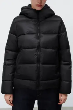 کاپشن پافر کوتاه زنانه مشکی زارا