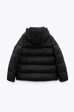 کاپشن پافر کوتاه زنانه مشکی زارا