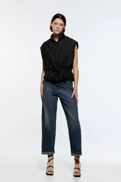 کاپشن پافر کوتاه زنانه مشکی زارا